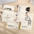 Cute B5 loose-leaf notebook with adorable cat illustrations, perfect for students and journaling. - Gulu Family (Random Cover) / B5