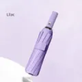 Portable foldable sunshade umbrella with black glue coating in lilac purple color finish - Lilac Purple