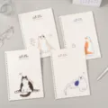 Joli carnet à spirale mignon illustration de chat papeterie esthétique pour école et bureau - Carnet Souple à Spirale B5 (Livre de Ronron) / B5 64 Pages Unique