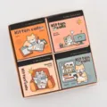 Lot de quatre blocs-notes mignons sur le thème des chatons avec illustrations - Quotidien de Chaton (Kitten Calls Série) / 80K 96 Pages / Coloré