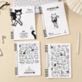 Schattig katten spiraalnotitieboek gelinieerd B5 losbladige esthetisch dagboek kantoorartikelen - A5 / Meow notities / 52 Stuks/Verpakking