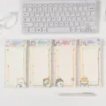 Cute cat design memo pad sticky note 75x176mm 80 sheets cute stationery student notebook set - Dotty Pets After School Snack