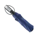 Portable 3-fold folding umbrella, deep blue sun rain umbrella with automatic handle. - Navy Blue