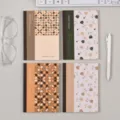 Set de carnet esthétique A6, journal d'illustration florale vintage relié pour planification. - Chuchotement Floral (Couverture Mixte) / A6