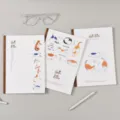 B5 cahier ligné illustration chat mignon papeterie d'étudiant bloc-notes journal - Tuan Tuan Miao / B5 40 feuilles