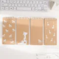 Joli carnet de poche à spirale avec couverture en papier kraft et jolis motifs d'animaux. - Forêt de Brume (Mixte) / Taille M 80 Feuilles
