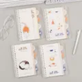Cute 6-ring loose-leaf notebook planner flat lay photo featuring adorable cat designs. - 48K 48 Sheets Loose-Leaf 6-Ring Binder (Tuantuan Miao - Good Afternoon Cat) Single Book