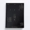 Carnet de notes rigide noir avec design de texte doré poésie vintage pour l'écriture quotidienne. - 36K / Noir