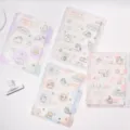 Pastel loose-leaf notebook covers with cute animal prints and colorful circle designs - Dotted Cute Pet Series / A5