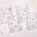 Cute cartoon cat loose-leaf notebook with detachable transparent cover in pastel colors - Dotted Cute Pet Series / B5