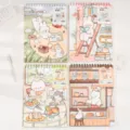 A4 spiral-bound sketchbook with cute cartoon animal illustrations for drawing and sketching - Top Flip Wire Style / A4 Single Pack / Assorted Colors