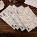 B5 loose-leaf lined notebook with decorative floral and animal cover design for students. - Secret Garden