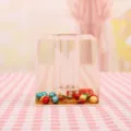 Creative square liquid-filled pen holder with dice and gold glitter stationary gift - Gold Glitter Square Style