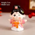 Figurine de dame Tang rose en résine, poupée clin d'œil à tête branlante pour voiture - Style Figurine de Fraise