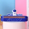 Macro view of blue astronaut cartoon car temporary parking phone number card holder - Astronaut (Blue)