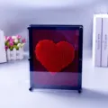 Tableau d'art 3D créatif avec forme de cœur rouge pour la décoration de bureau à domicile - L / Rouge