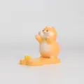 Support de téléphone mignon hamster jaune en résine et support de tablette de bureau - Shiba Inu Dynamique