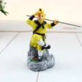 Figura de resina del Rey Mono Sun Wukong con bastón dorado inspirada en Viaje al Oeste - Adorno Sun Wukong