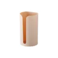 Dispensador de bolsas de plástico de pared minimalista color melocotón para cocina y hogar - Naranja