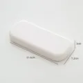 Semplice astuccio in plastica bianca scatola portaoggetti con simpatico design a orecchie. - Astuccio con orso bianco
