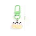 Cute cartoon panda keychain bag pendant green metal clasp lovely accessory gift for students - Twin Brothers
