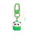 Cute cartoon panda keychain green metal clasp backpack pendant lovely bag accessory gift. - Sleepy Bear
