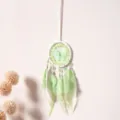 Green butterfly dream catcher hanging ornament feather car interior decoration gift item - Light Grass Green