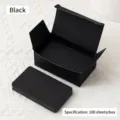 Set of 100 blank black message cards with matching storage box for DIY graffiti and notes - Pack of 100 / Black