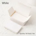 Premium 100-pack of white blank cards in a box for DIY flashcards and personalized memos - Pack of 100 / White