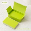 Vibrant green blank cardstock DIY flashcards, 100 pieces set in a matching storage box - Pack of 100 / Green