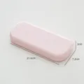 Astuccio rosa in plastica con orecchie d'orso, grande capacità scatola di cancelleria per scuola. - Astuccio con orso rosa