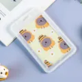 Klarer Plastik-Kartenhalter transparenter Schülerausweis Etui mit süßem Bienen-Cartoon-Motiv - Bumblebee-Jaspis