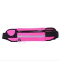 Riñonera running impermeable hombre y mujer, cinturón deportivo multifuncional para fitness. - Rosa rojo