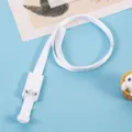 Laccetto Bianco per Porta Badge Studenti Collo Cinghia Ricambio Accessorio Utile - Bianco (con cordino)