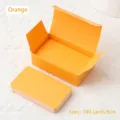 Orange boxed blank DIY cards for graffiti and memo messages, 100 sheets per box - Pack of 100 / Orange
