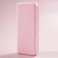 Astuccio per matite a doppio strato in plastica rosa, contenitore di cancelleria multifunzione. - Rosa