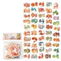Set of 50 different cute cartoon dragon stickers for journal decoration and DIY crafts - Dragon Fun Park / 50 Pieces/Pack