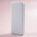 Witte dubbellaagse etui pennenbak kantoor school schrijfwaren organizer kunststof doos - Lichtblauw