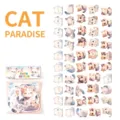 Set of 50 different unique cute cartoon kitten stickers for decorative handbook scrapbooking - Cat Paradise / 50 Pieces/Pack