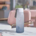 Verloop Gematteerde Kunststof Waterfles Draagbare Grote Capaciteit Drinkbeker Grijs - Beker + sponsbekerborstel / PC Valbestendig Mat Grijs
