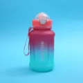 Bouteille d'eau en plastique degrade grande capacite tasse de sport tasse portable - 900ml / Rose Dégradé