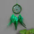 Mini grüner Traumfänger Wandbehang Deko süßer Autoanhänger handgemachte Federornament Geschenk - Grüner Traumfänger