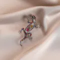 Kleurrijke kristallen gekko broche strass dier speld mode sieraden accessoire dames - 786# gecko broche