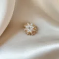 Elegant crystal insect brooch for women, luxury gold-tone fashion accessory gift for her. - White