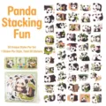 Set of 50 non-repeating cute cartoon panda stickers for scrapbooking and DIY decor - Panda Stacking / 50 Pieces/Pack