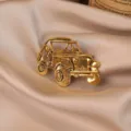 Vintage Gold Off-Road Car Brooch Metal Pin Retro Fashion Apparel Clothing Accessory - Off-Road Vehicle / Gold