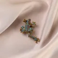 Vintage colorful rhinestone frog brooch fashion animal lapel pin crystal jewelry accessory - 651# Retro Multi-Color Rhinestone Frog