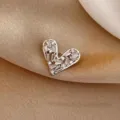 Elegant heart rhinestone crystal brooch pin for women shiny lapel jacket accessory - 159# Heart