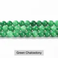High-quality emerald green chalcedony round loose beads for DIY jewelry making - Dry Green Chalcedony Round Bead (26JDYYS01-17) / 10mm (37 Pieces/Pack) / Dry Green