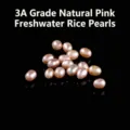 3A grade natural pink freshwater rice pearls for DIY jewelry making and accessories - 4-5mm / 3A Level / Pink